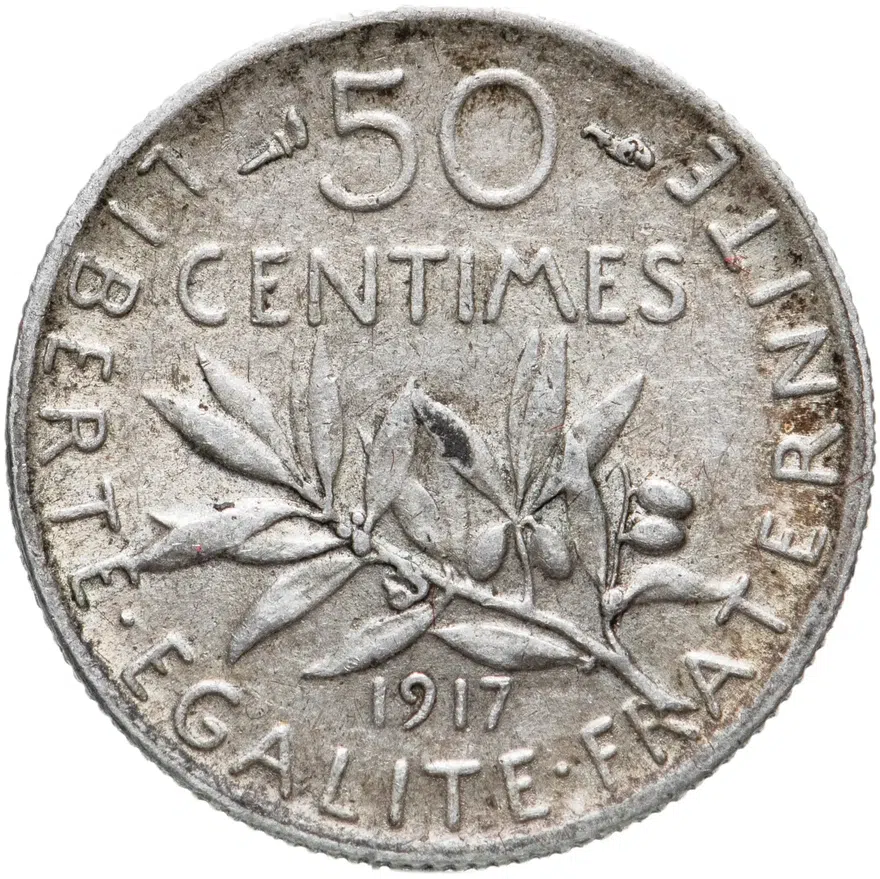 Франция 50 сантимов (centimes) 1917, аверс