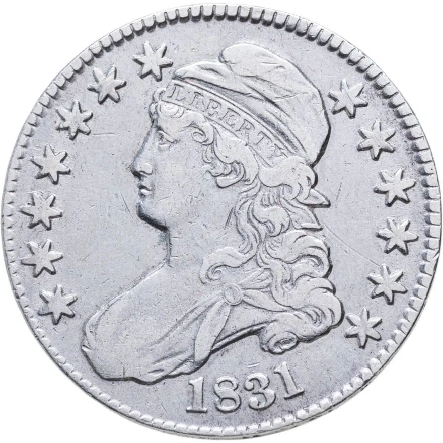 США 50 центов (cents) 1831  Capped Bust Half Dollar, аверс