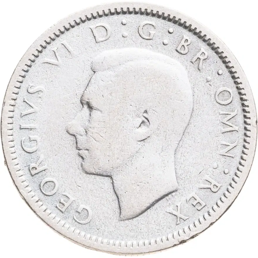 Великобритания 6 пенсов (pence) 1938, аверс
