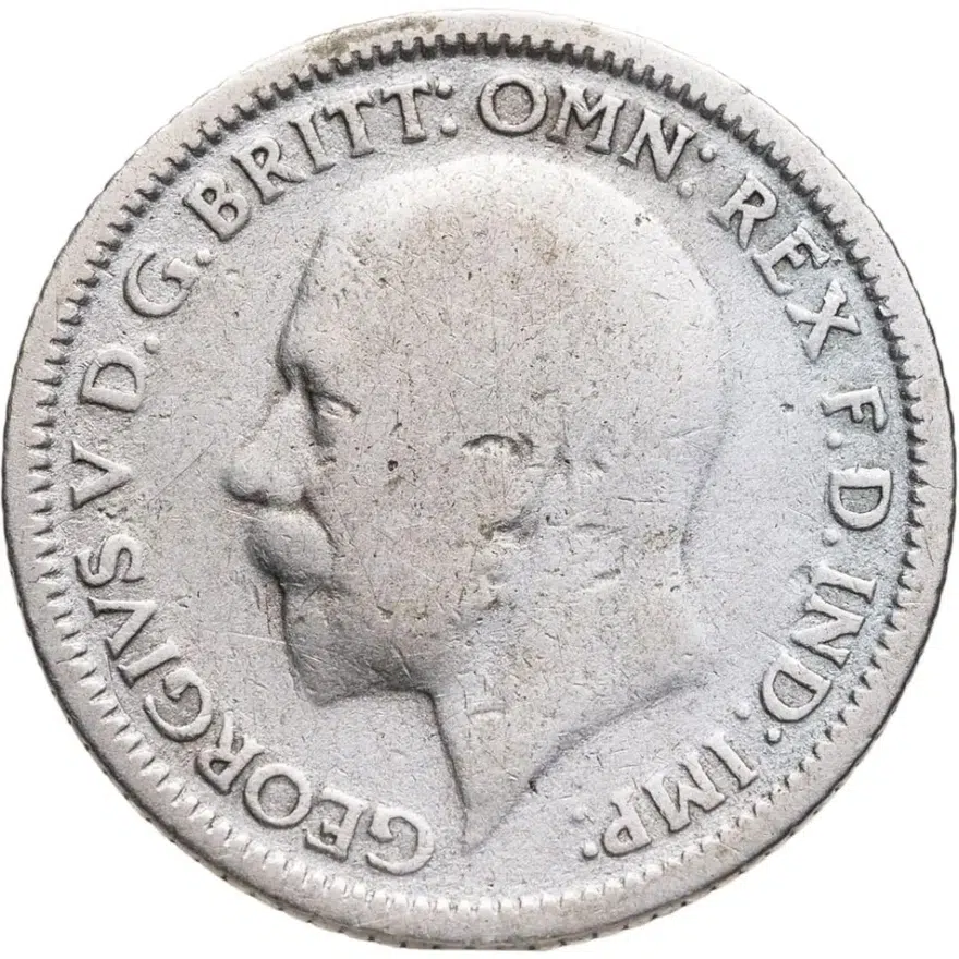 Великобритания 6 пенсов (pence) 1929, аверс