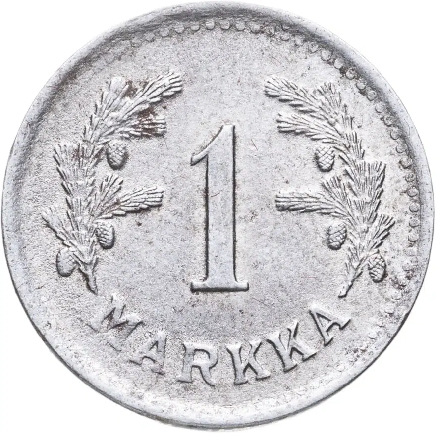 Финляндия 1 марка (markka) 1946, аверс