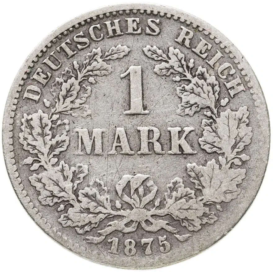 Германия (Германская империя) 1 марка 1875"J"