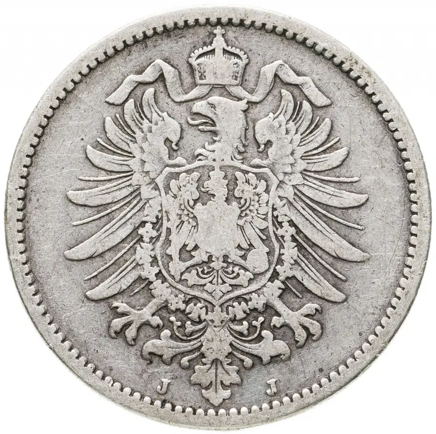 Германия (Германская империя) 1 марка 1875"J", реверс