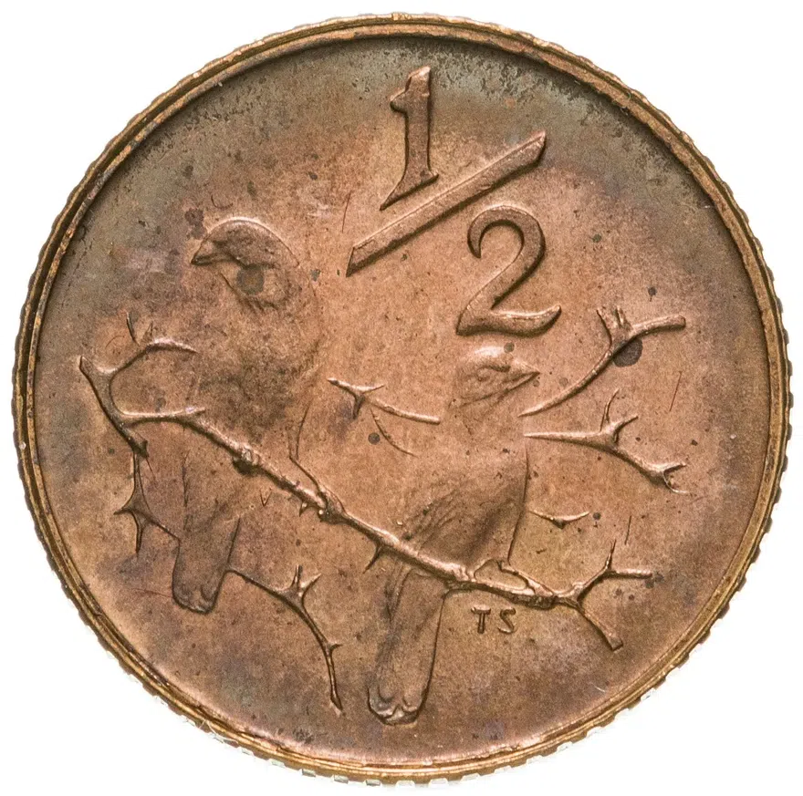 ЮАР 1/2 цента (cent) 1975