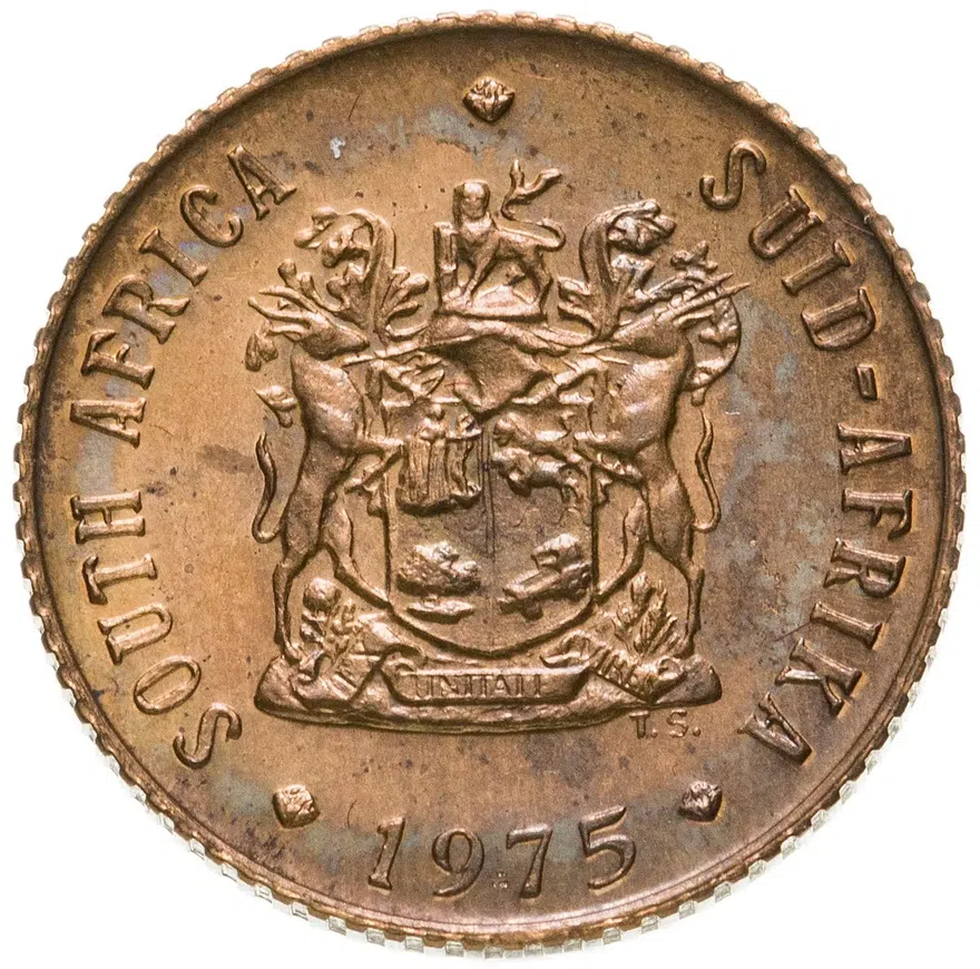 ЮАР 1/2 цента (cent) 1975, реверс