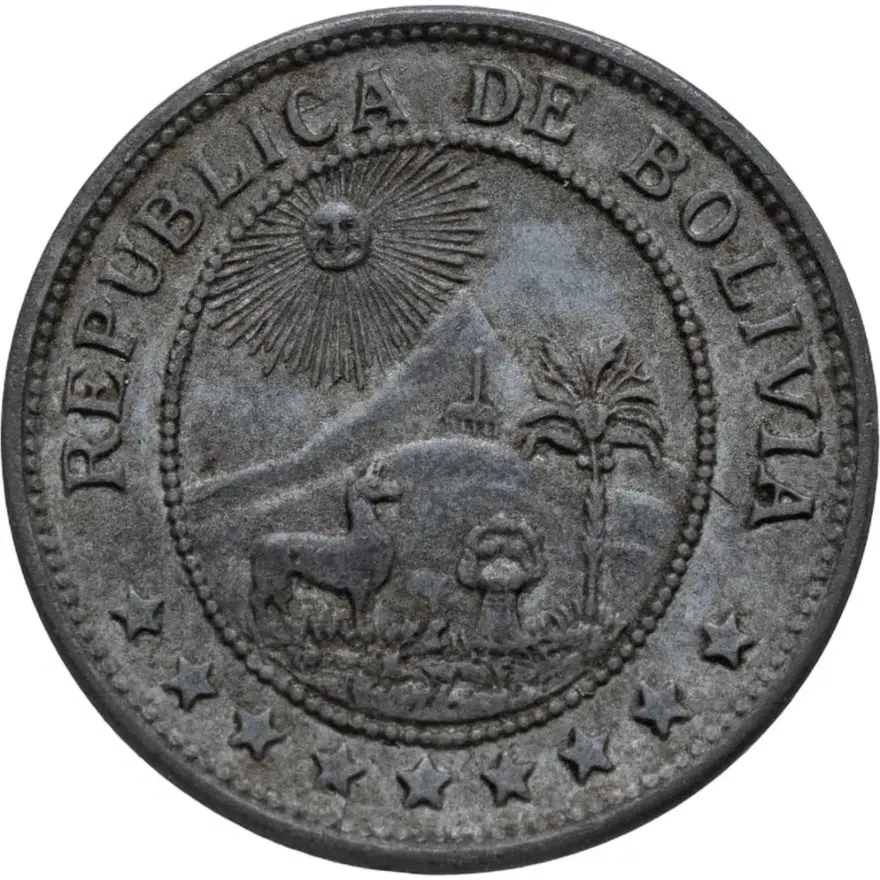 Боливия 10 сентаво (centavos) 1942, реверс