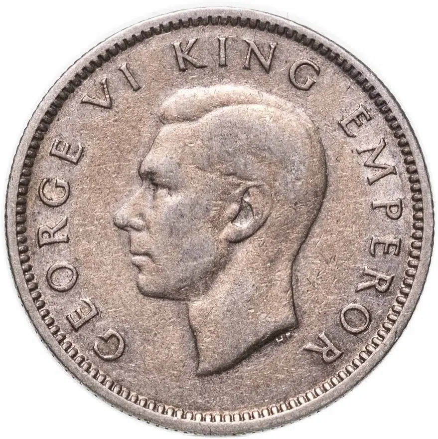 Новая Зеландия 6 пенсов (pence) 1943, реверс