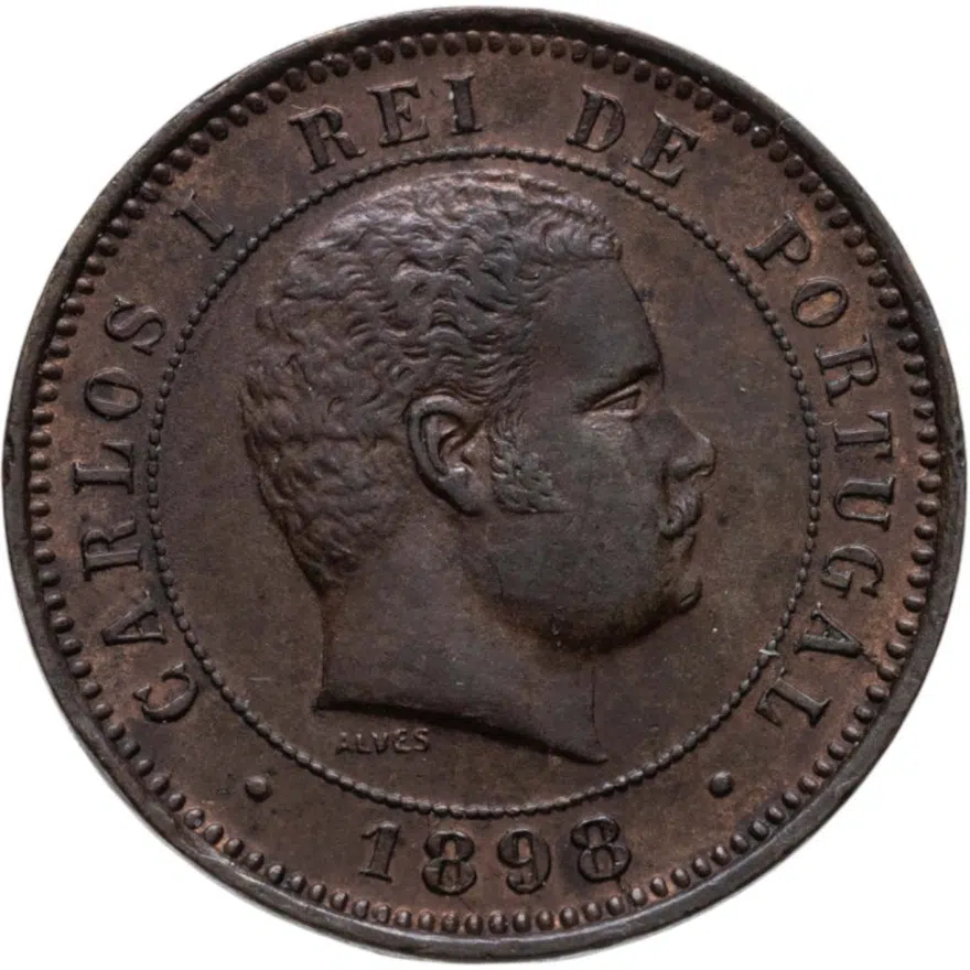 Португалия 5 рейс (reis) 1898, аверс