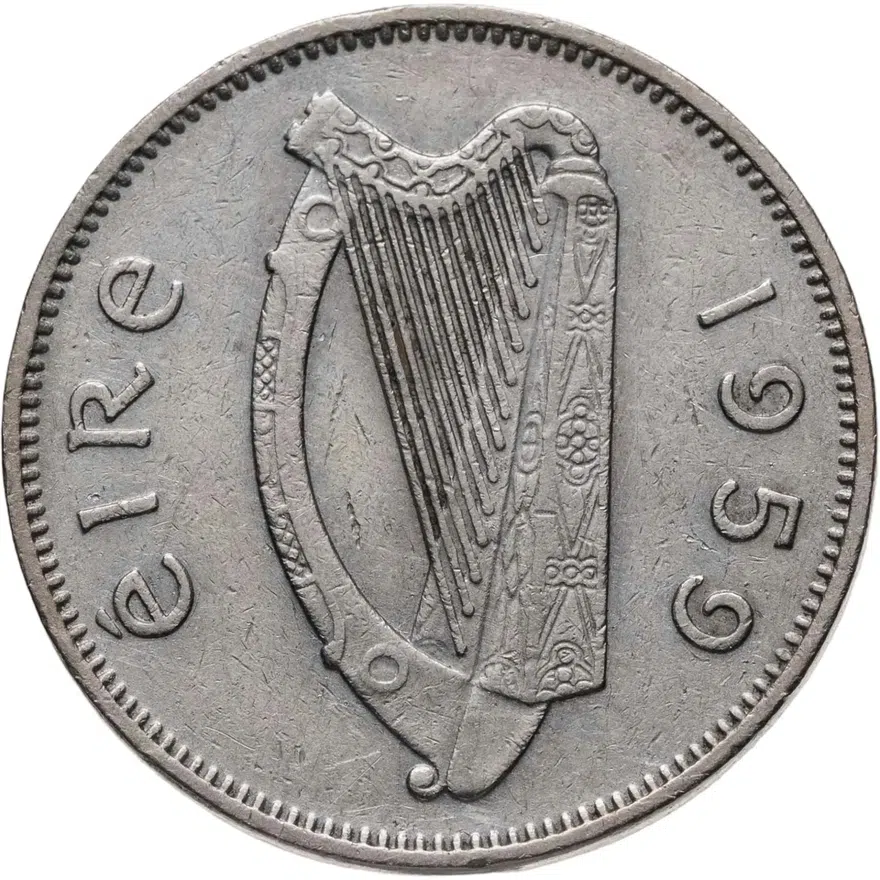 Ирландия 6 пенсов (pence) 1959, реверс