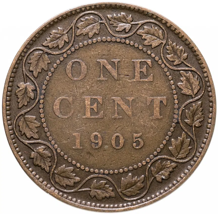 Канада 1 цент 1905, реверс
