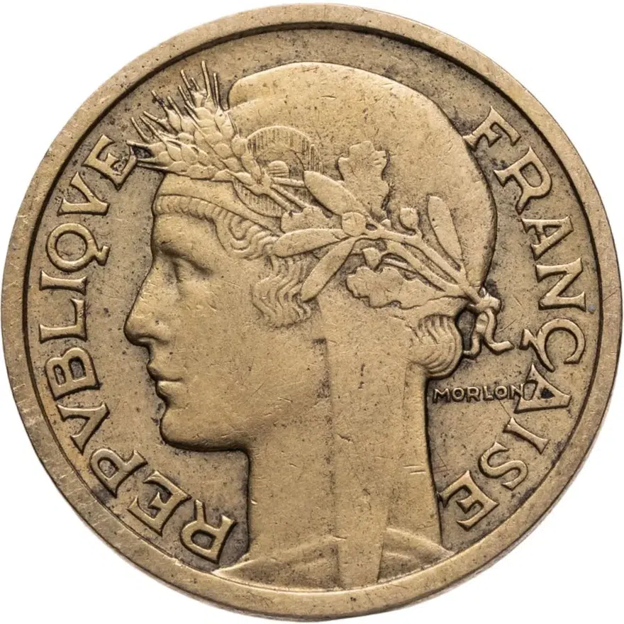 Франция 1 франк (franc) 1935, аверс