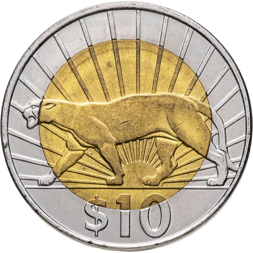 Уругвай 10 песо (pesos) 2015, реверс