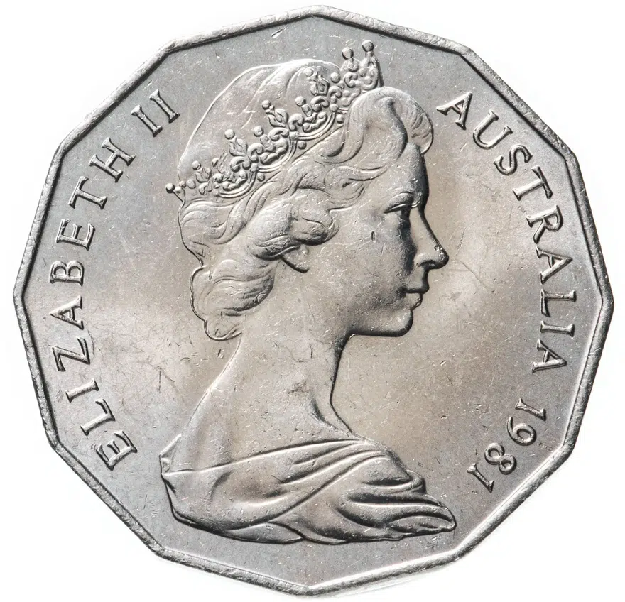 Австралия 50 центов (cents) 1981  Свадьба принца Чарльза и леди Дианы