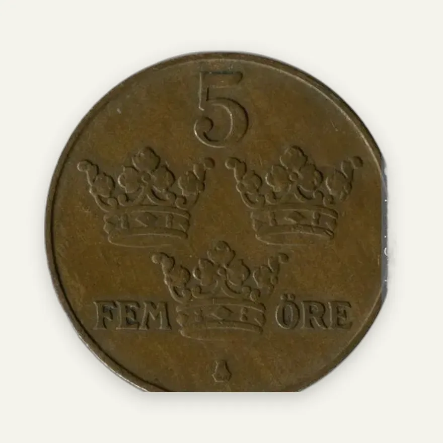 Швеция 5 эре (ore) 1930