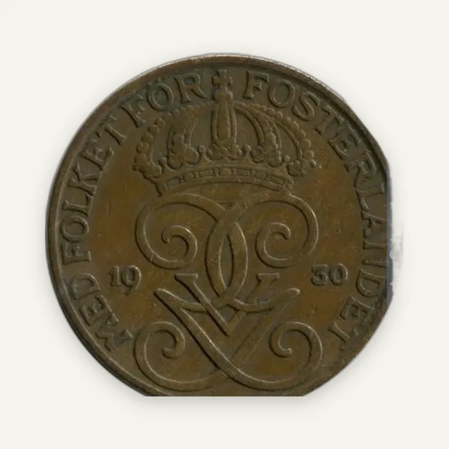 Швеция 5 эре (ore) 1930, реверс
