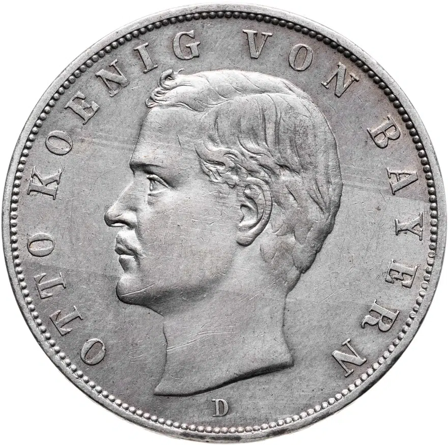 Германия (Империя) 3 марки (mark) 1909 D  Бавария, аверс