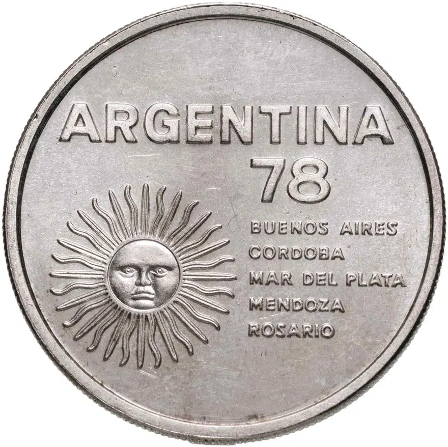 Аргентина 1000 песо (pesos) 1978 Чемпионат мира по футболу, Аргентина 1978