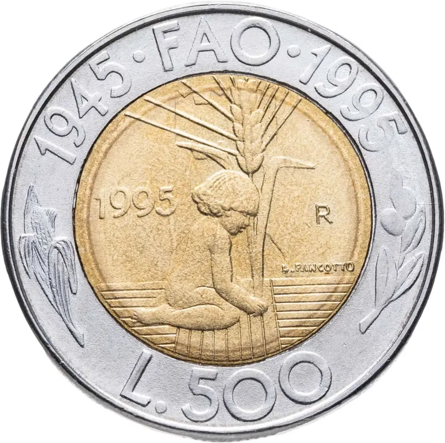 Сан-Марино 500 лир (lire) 1995, реверс