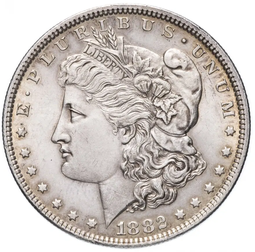 США 1 доллар (dollar) 1882 Доллар Моргана, без отметки монетного двора