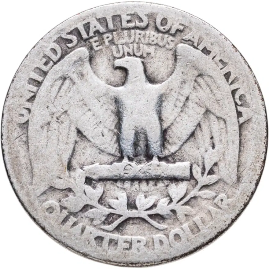 США 25 центов (квотер, 1/4 доллара, quarter dollar) 1935 Washington Quarter без отметки монетного двора - Филадельфия, реверс