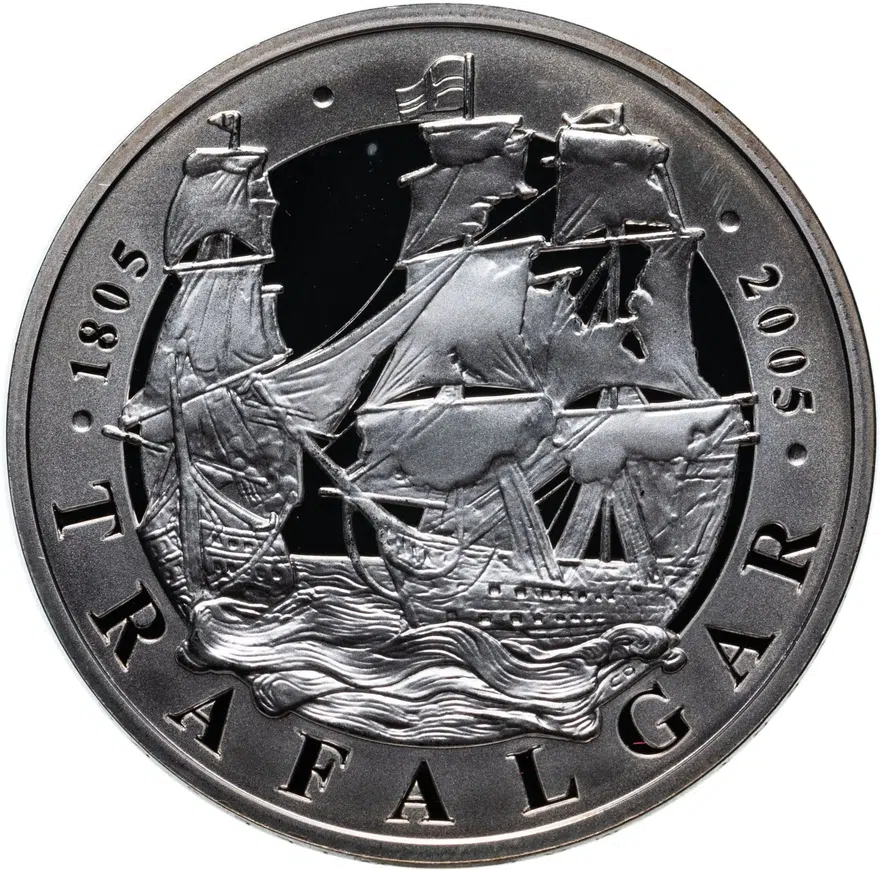 Великобритания 5 фунтов (pounds) 2005 "200 лет Трафальгарской битве"