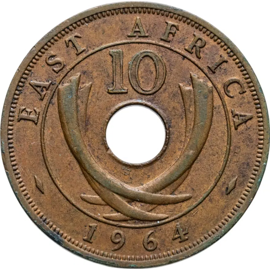 Британская Восточная Африка 10 центов (cents) 1964 H, аверс