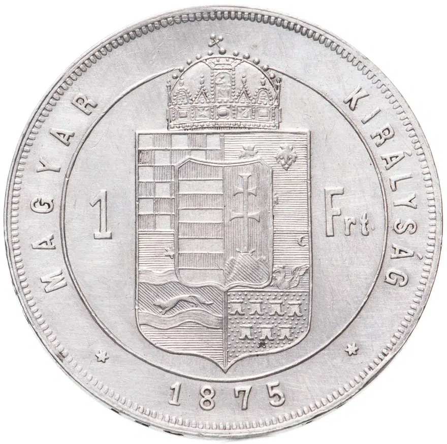 Венгрия 1 форинт (forint) 1875, реверс