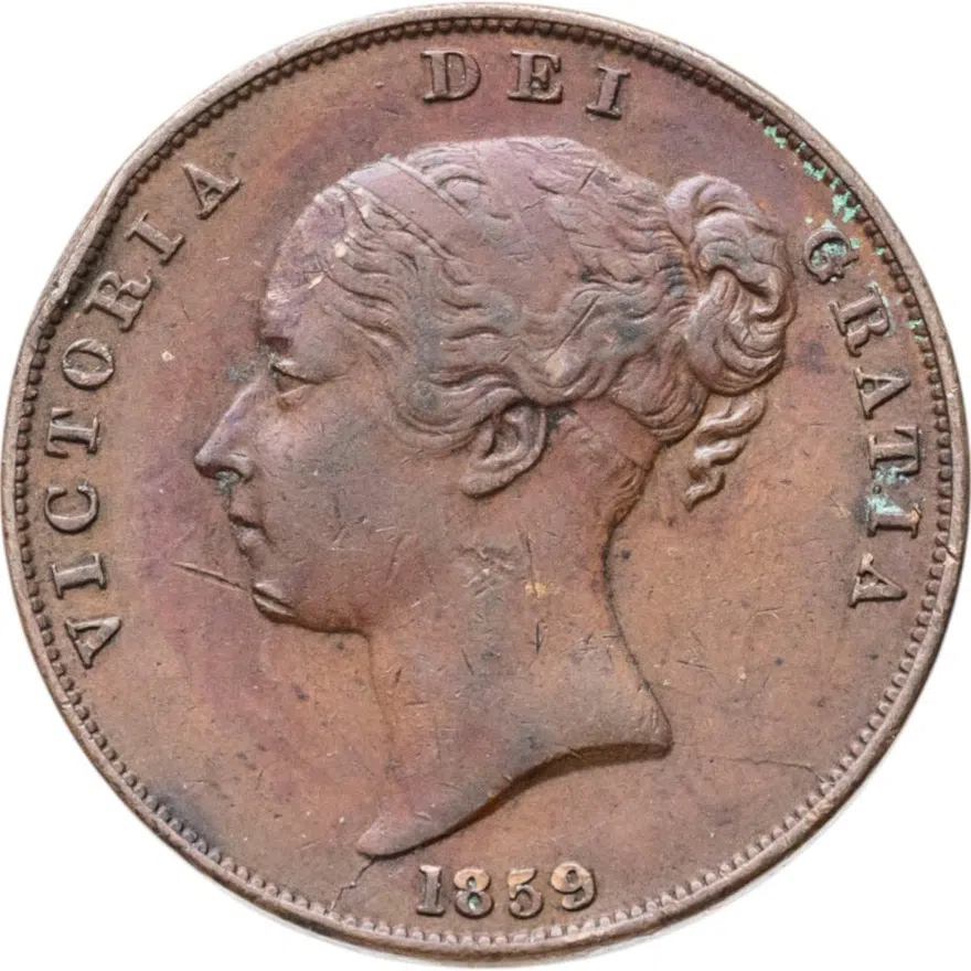 Великобритания 1 пенни (penny) 1859, реверс
