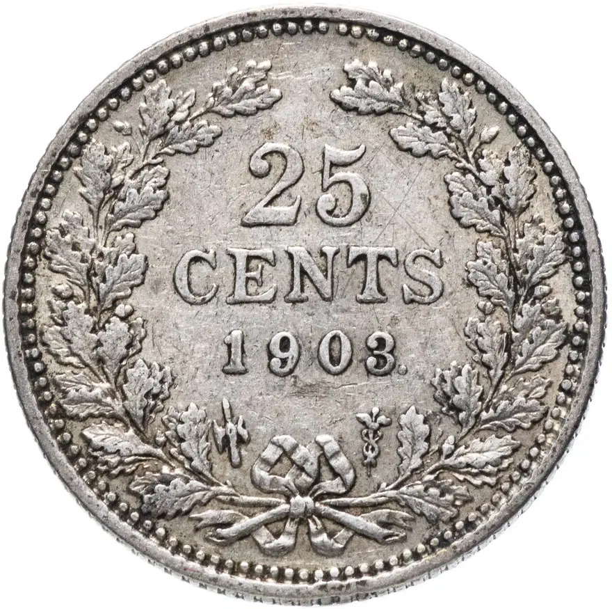 Нидерланды 25 центов (cents) 1903