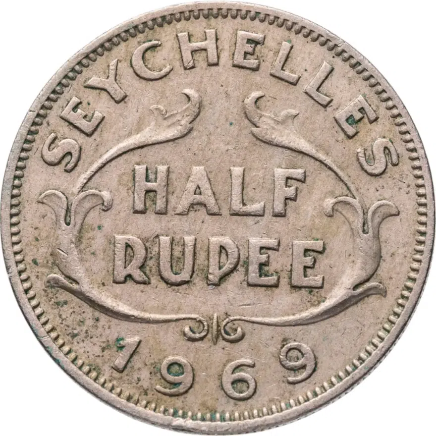 Сейшелы 1/2 рупии (rupee) 1969, аверс
