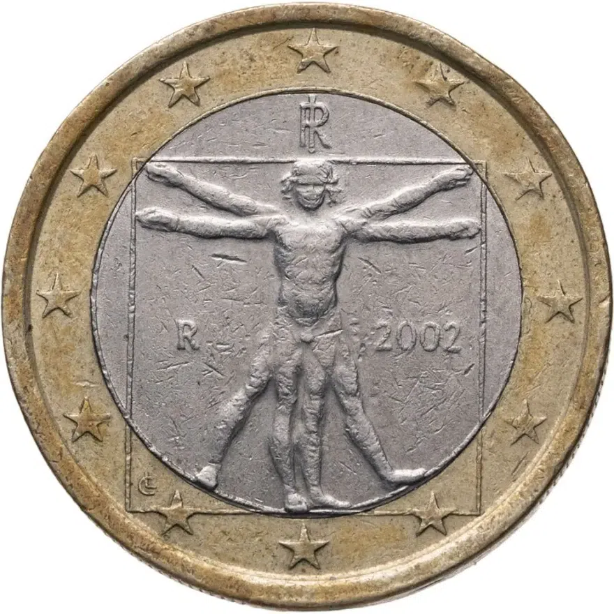 Италия 1 евро (euro) 2002, аверс