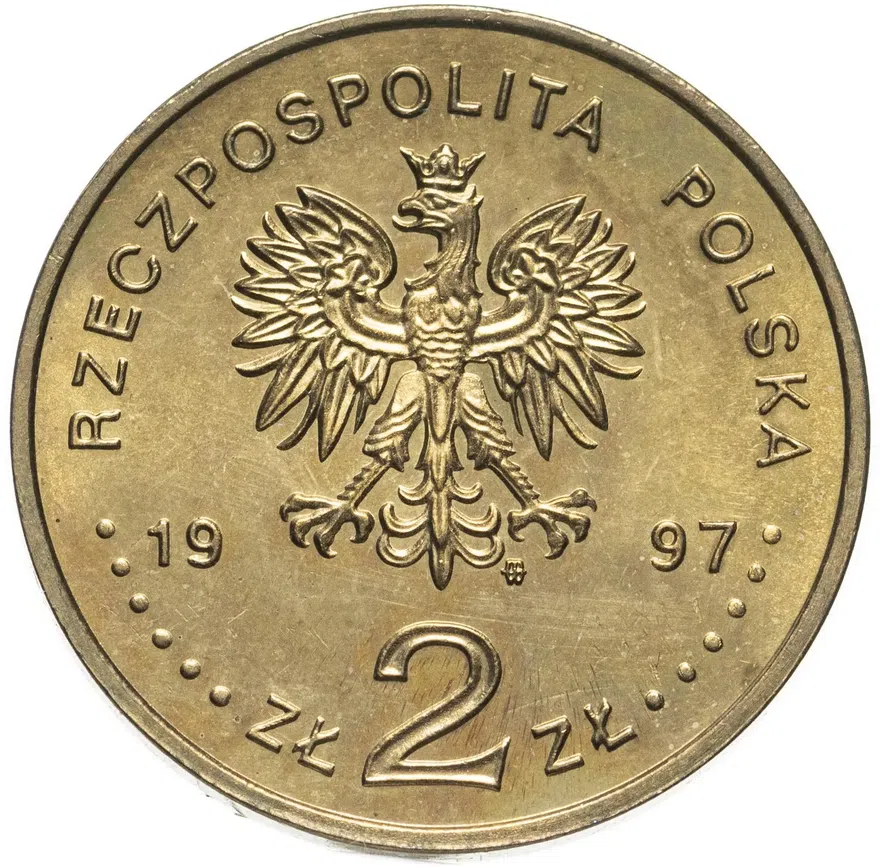 Польша 2 злотых (zlote) 1997  Польские путешественники - Павел Эдмунд Стшелецкий (1797 - 1873), реверс