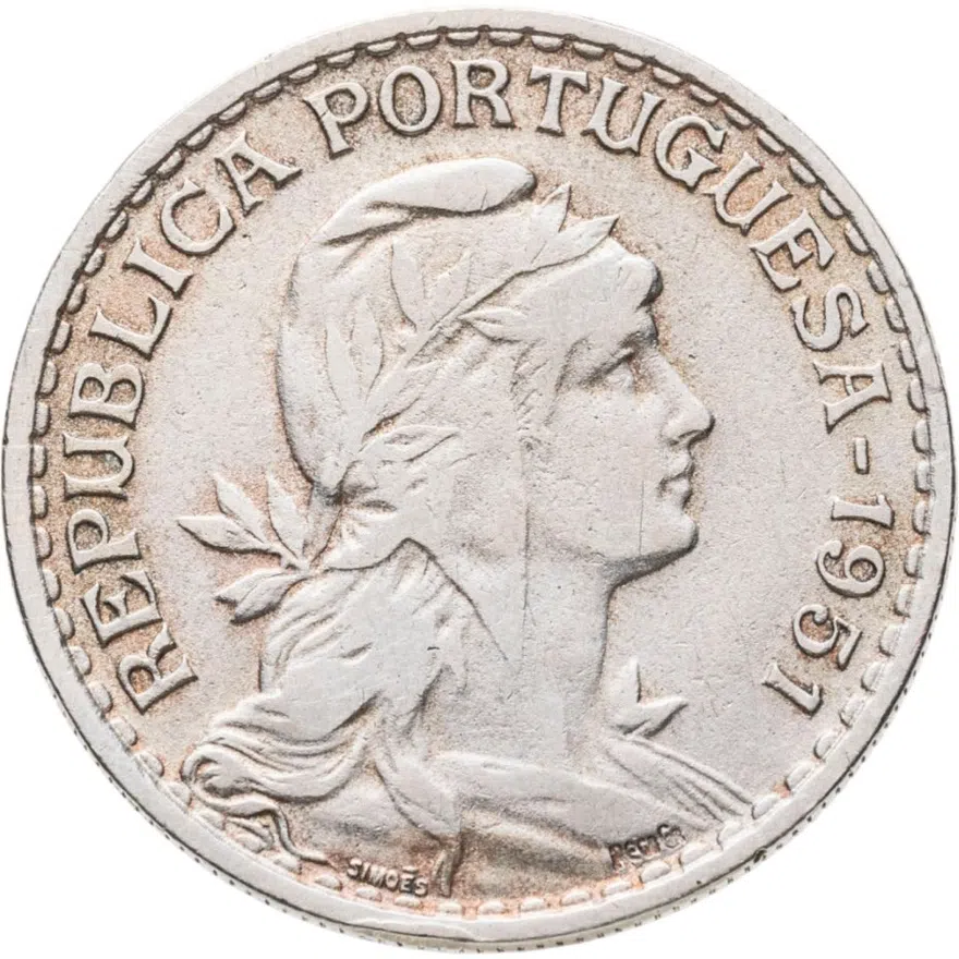 Португалия 1 эскудо (escudo) 1951, аверс