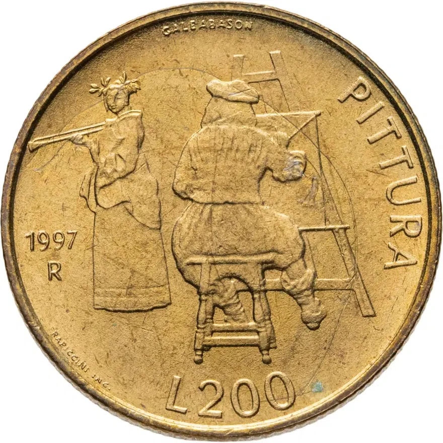 Сан-Марино 200 лир (lire) 1997, реверс