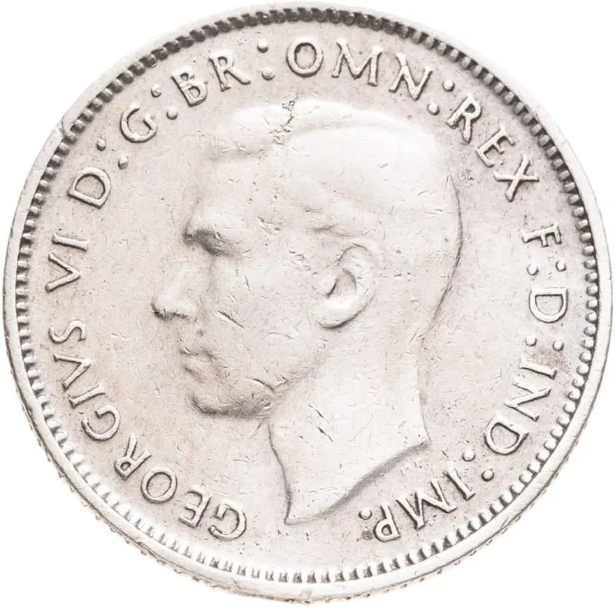 Австралия 6 пенсов (pence) 1945, реверс