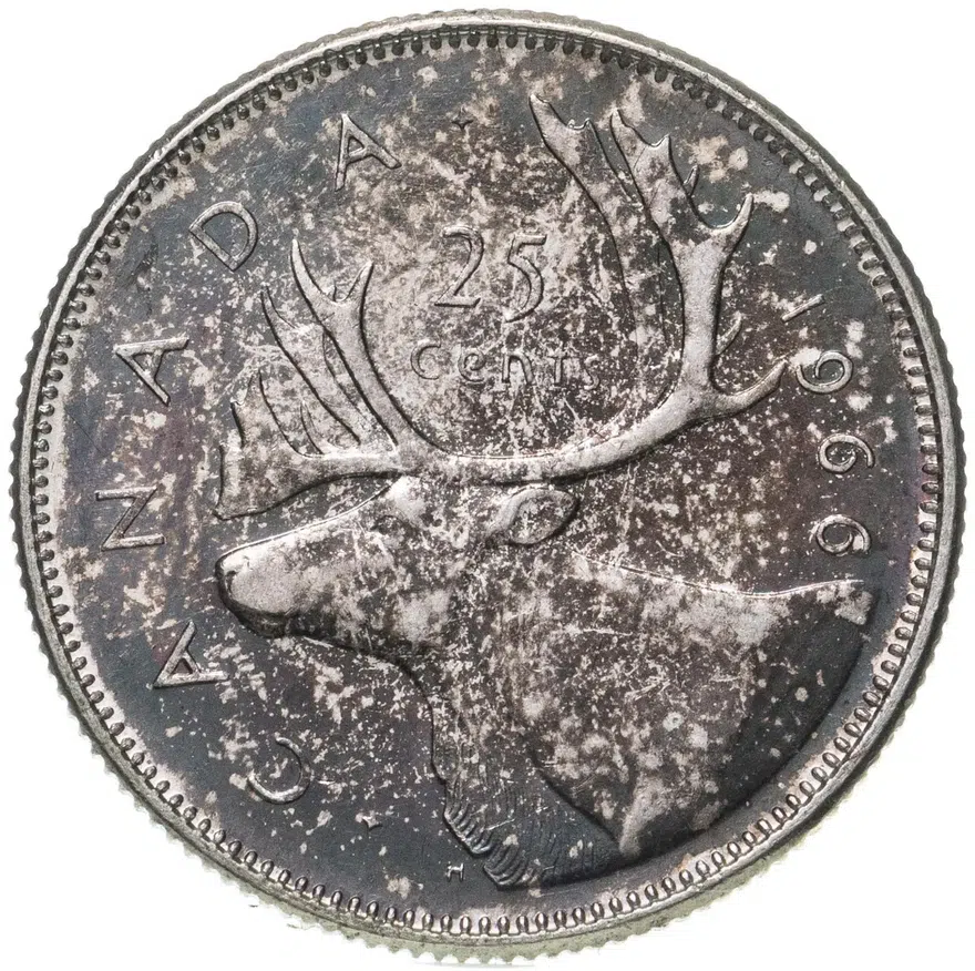 Канада 25 центов (квотер, cents) 1966