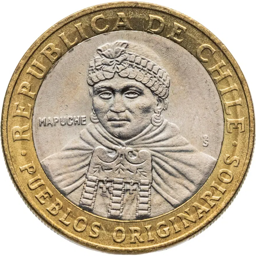 Чили 100 песо (pesos) 2003, аверс