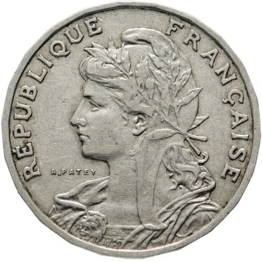 Франция 25 сантимов (centimes) 1904, реверс