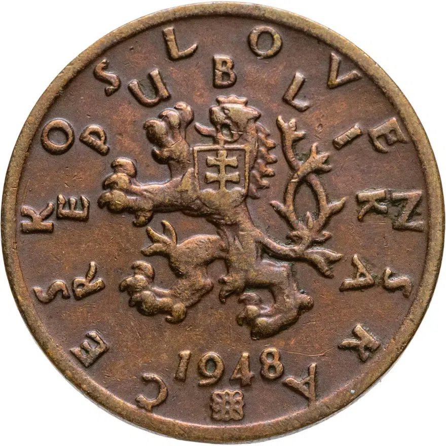 Чехословакия 50 геллеров (haleru) 1948, реверс