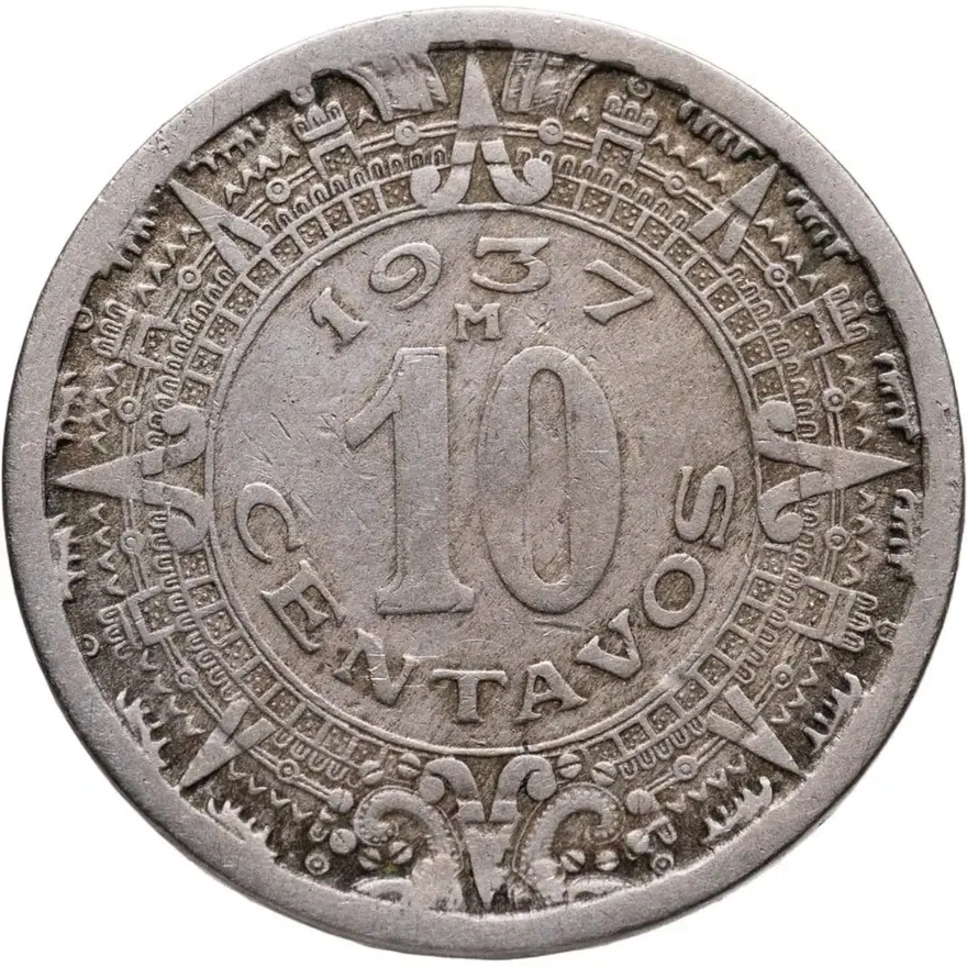 Мексика 10 сентаво (centavos) 1937