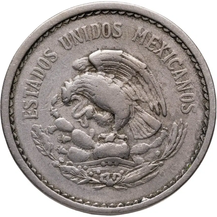 Мексика 10 сентаво (centavos) 1937, реверс