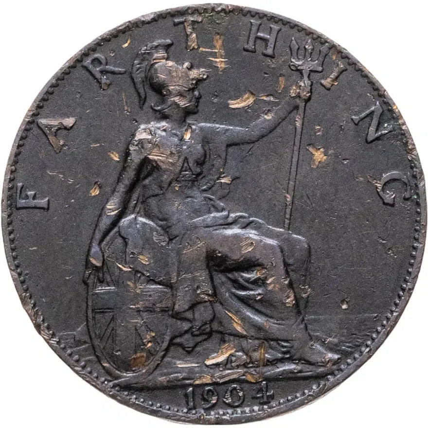 Великобритания 1 фартинг (farthing) 1904, аверс