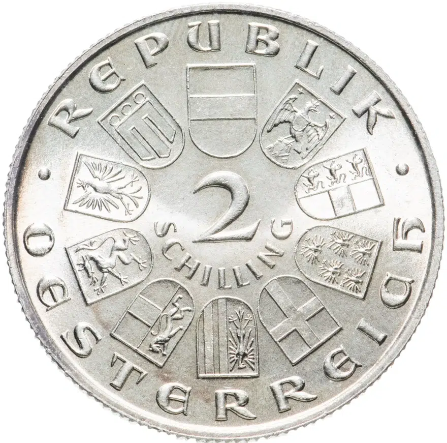 Австрия 2 шиллинга (shillings) 1932  200 лет со дня рождения Йозефа Гайдна, реверс