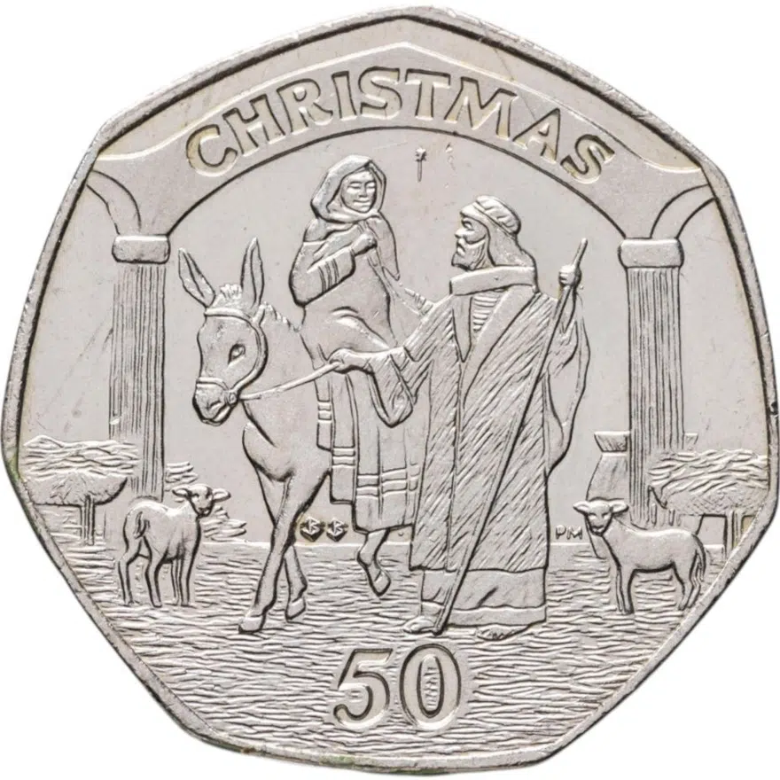 Гибралтар 50 пенсов (pence) 2003 Рождество