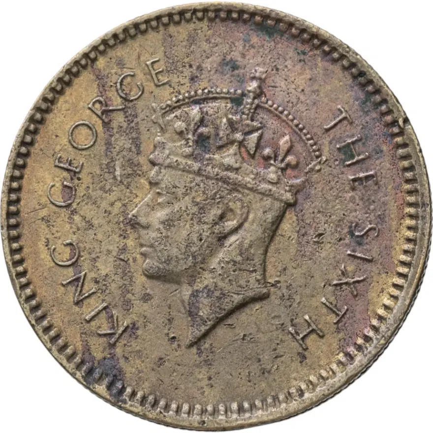 Цейлон 25 центов (cents) 1951, аверс