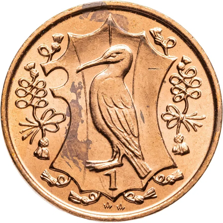 Остров Мэн 1 пенни (penny) 1987 AA, реверс