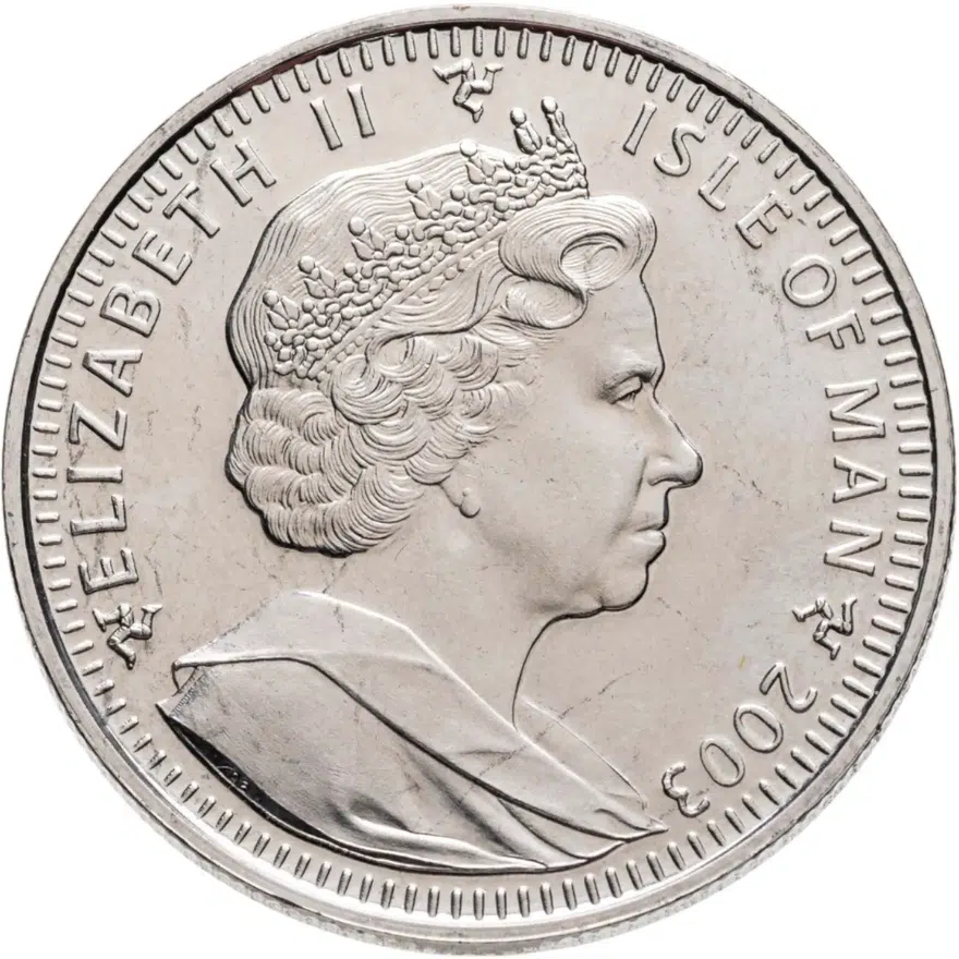 Остров Мэн 1 крона (crown) 2003  140 лет кораблю "Звезда Индии", аверс