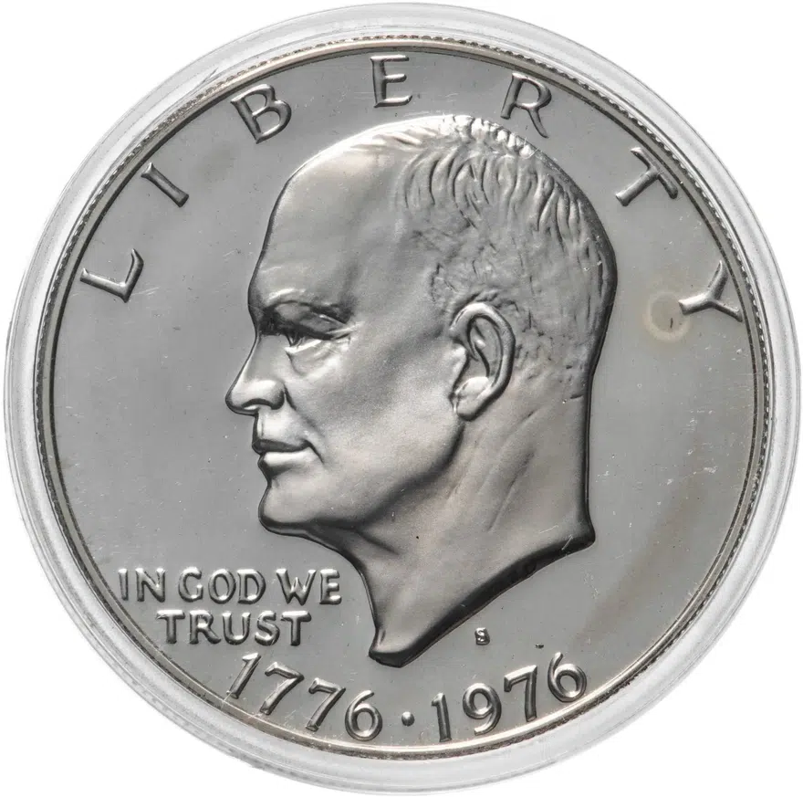 США 1 доллар (dollar) 1976 S 200 лет независимости США знак монетного двора "S" - Сан-Франциско, аверс