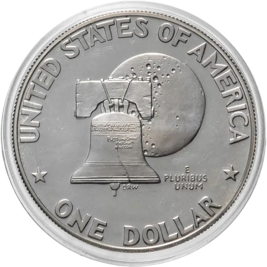 США 1 доллар (dollar) 1976 S 200 лет независимости США знак монетного двора "S" - Сан-Франциско, реверс