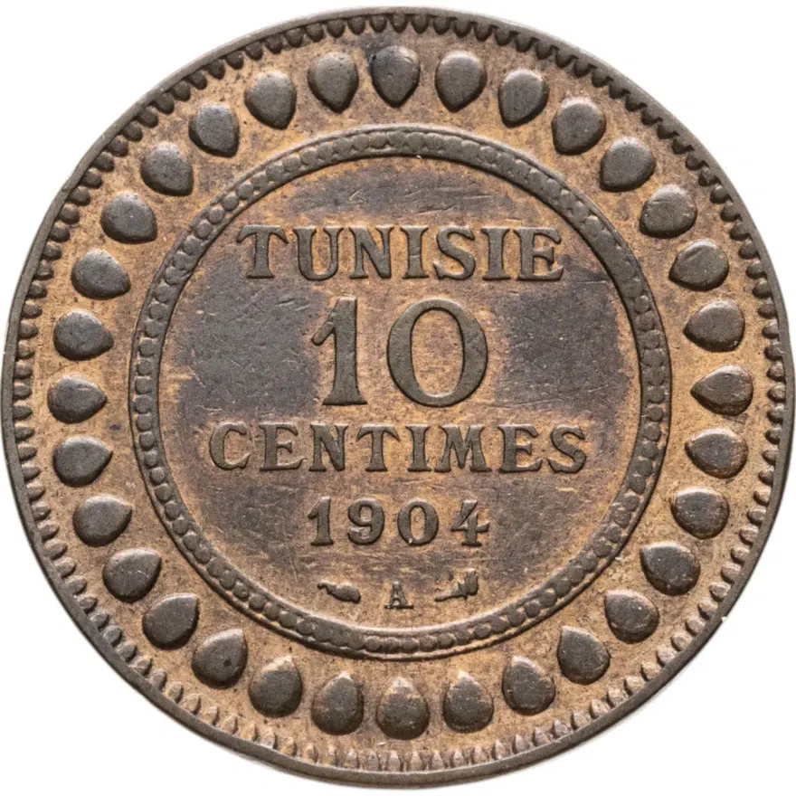 Тунис 10 сантимов (centimes) 1904